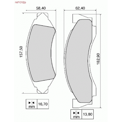 Brake Pads - NKF 1012P