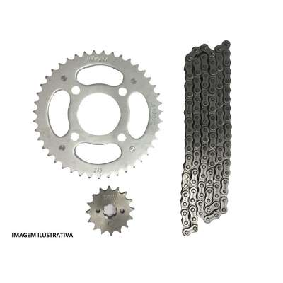 Kit Coroa Pinhão e Corrente Motocicleta - TM101111