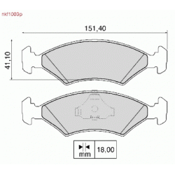 Brake Pads - NKF 1003P