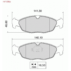 Brake Pads - NKF 1038P