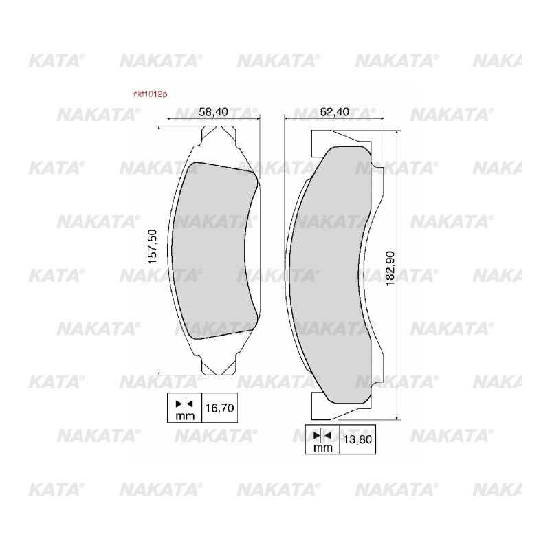 Brake Pads - NKF 1012P